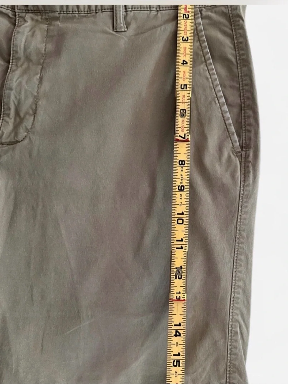 Dockers Men’s Khaki Chino Shorts Flat Front Casual Size 36